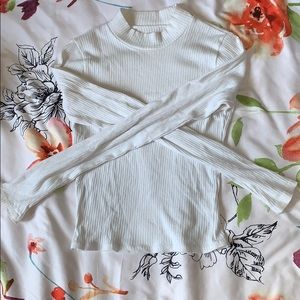 White Hollister Long Sleeve Turtleneck